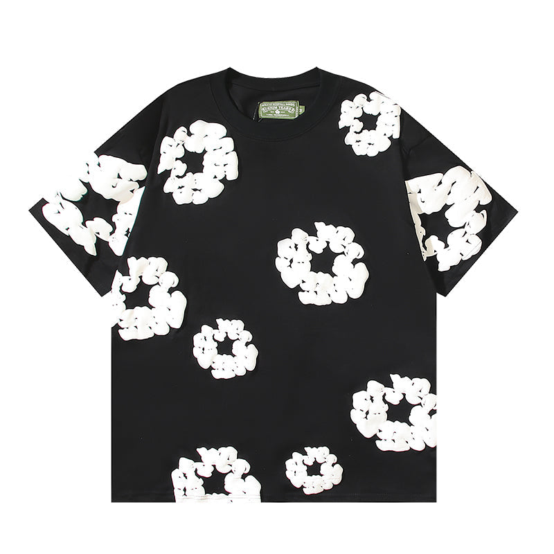 Black denim tear t-shirt